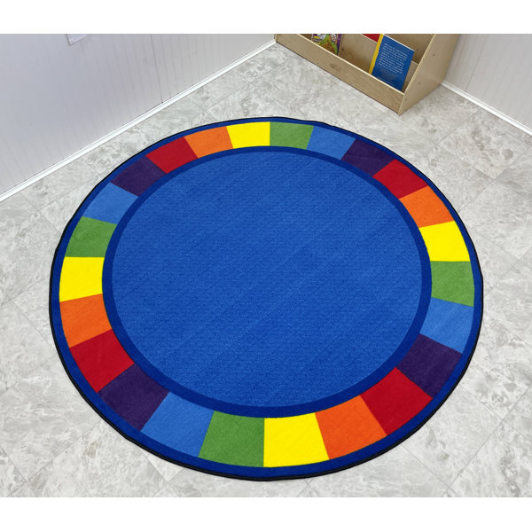 Kid Carpet Blue Circle Tufted Blue Area Rug Wayfair